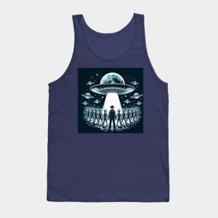 Grey Aliens in a UFO Breaking Bad Tank Top